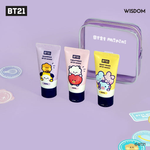 BT21 3type Travel Kit [minini] Shampoo + treatment + body wash