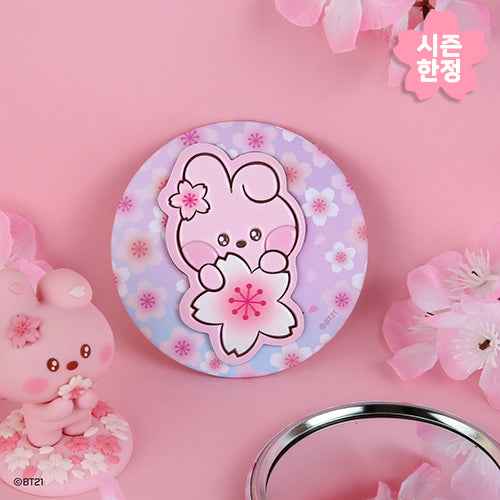 Leather Patch Mirror [Cherry Blossom]