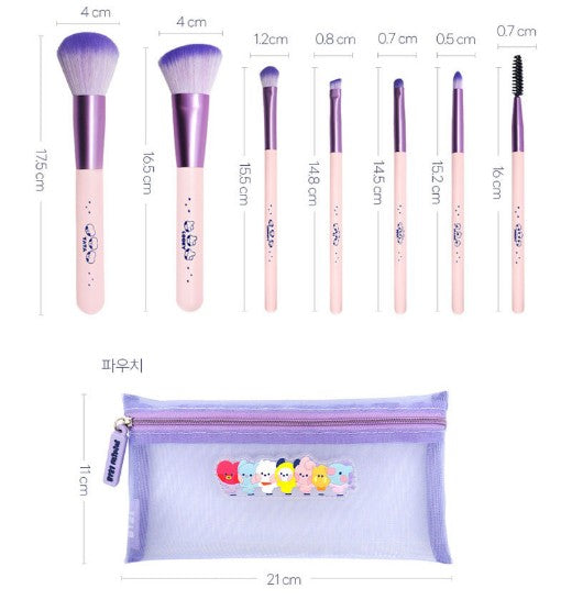 BT21 makeup brushes deals set