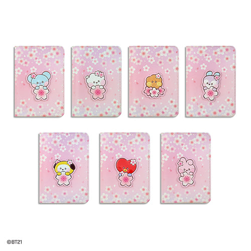 BT21  Leather Patch Passport Cover M [Cherry Blossom]