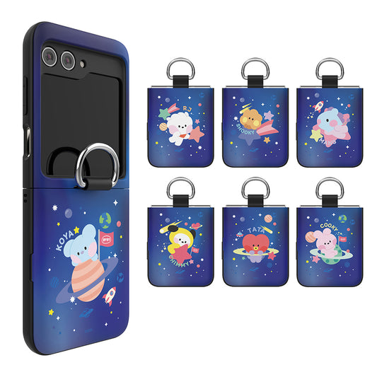BT21 minini Space Galaxy Z Flip 5 Magnet Card Case