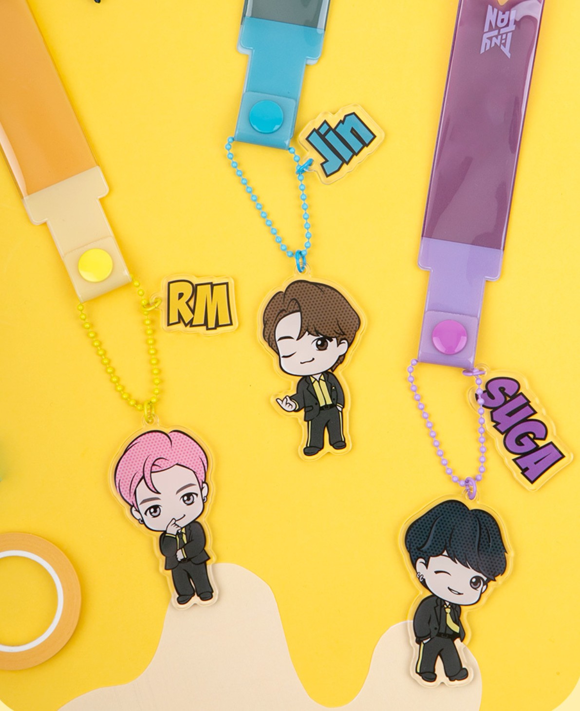 BTS TinyTAN Butter Acrylic Hand Strap Keyring